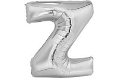 Large Letter Z Silver Foil Balloon N34 Packaged 83 cm x 60 c