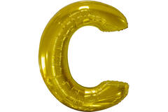 Large Letter C Gold Foil Balloon N34 Packaged 84 cm x 69 cm