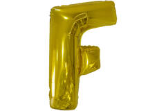 Large Letter F Gold Foil Balloon N34 Packaged 87 cm x 54 cm