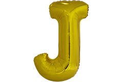 Large Letter J Gold Foil Balloon N34 Packaged 84 cm x 58 cm