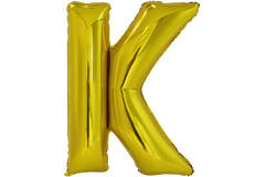 Large Letter K Gold Foil Balloon N34 Packaged 85 cm x 63 cm