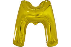 Large Letter M Gold Foil Balloon N34 Packaged 83 cm x 69 cm