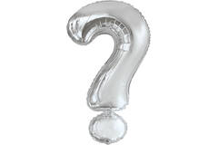 Large Letter ? Silver Foil Balloon N34 Packaged 89 cm x 53 c