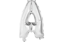 Mini Letter A Silver Foil Balloon N16 Packaged 36 cm x 23 cm