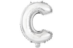 Mini Letter C Silver Foil Balloon N16 Packaged 33 cm x 26 cm