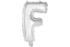 Mini Letter F Silver Foil Balloon N16 Packaged 32 cm x 20 cm