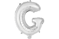 Mini Letter G Silver Foil Balloon N16 Packaged 34 cm x 28 cm