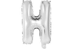 Mini Letter H Silver Foil Balloon N16 Packaged 37 cm x 24 cm