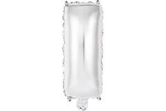 Mini Letter I Silver Foil Balloon N16 Packaged 33 cm x 14 cm