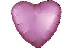 Standard Silk Lustre Flamingo Heart Foil Balloon C16 Packaged 43 cm