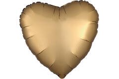 Standard Silk Lustre Gold Heart Foil Balloon C16 Packaged 43 cm