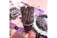 8 Cups Happy Birthday Sparkling Celebrations Paper pink 250 ml