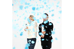 Confetti Cannon Blue Round Paper 40 cm