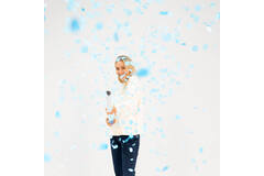 Confetti Cannon Blue Round Paper 60 cm