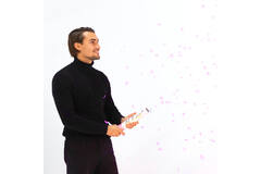 Confetti Cannon Pink Round Paper 28 cm