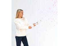 Confetti Cannon Pink Round Paper 40 cm