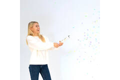 Confetti Cannon Multicolor Round Pastel Paper 28 cm