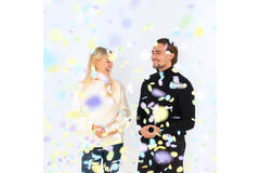 Confetti Cannon Multicolor Round Pastel Paper 28 cm