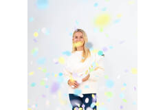 Confetti Cannon Multicolor Round Pastel Paper 60 cm