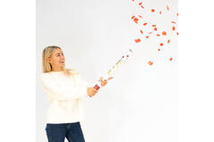 Confetti Cannon Rose Petals Red Paper 40 cm