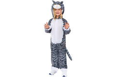 Child Costume Generic Grey Tabby Cat Jumpsuit 8-10 years