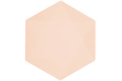 6 plates hexagonal Vert Decor, 26,1x22,6cm, apricot