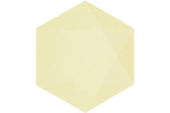 6 plates hexagonal Vert Decor, 26,1x22,6cm, yellow