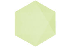6 plates hexagonal Vert Decor, 26,1x22,6cm, green