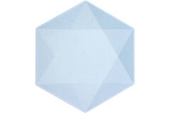 6 plates hexagonal Vert Decor, 26,1 x 22,6cm, blue