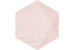6 plates hexagonal Vert Decor, 20,8 x 18,1cm, pink