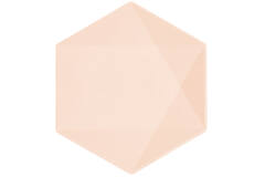 6 plates hexagonal Vert Decor, 20,8x18,1cm, apricot