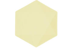 6 plates hexagonal Vert Decor, 20,8x18,1cm, yellow