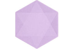 6 plates hexagonal Vert Decor, 20,8x18,1cm, purple