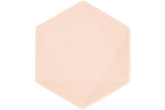 6 plates hexagonal Vert Decor, 15,8 x 13,7cm, apricot
