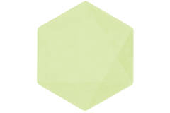 6 plates hexagonal Vert Decor, 15,8 x 13,7cm, green