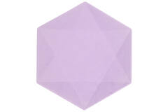 6 plates hexagonal Vert Decor, 15,8 x 13,7cm, purple