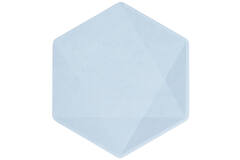 6 plates hexagonal Vert Decor, 15,8 x 13,7cm, blue