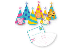 6 Invites and Envelopes Peppa Pig Paper
