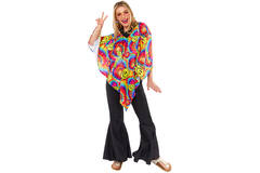 Adult Costume Tie Dye Poncho One Size