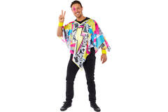 Adult Costume 80's Hippy Poncho One Size