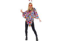 Adult Costume 90's Hippy Poncho One Size