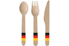 Cutlery All Over Germany Wood (8 Knives, 8 Spoons, 8 Forks) 16.5 cm / 15.9 cm / 15.8 cm