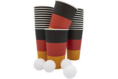 Drinking Game Beer Pong Set All Over Germany with 24 Cups and 4 Balls Paper Cups
