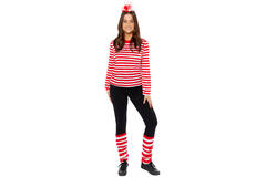 Adult Costume Cologne Striped Top - Women Size M/L