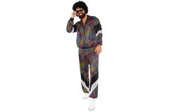 Adult Costume Neon Retro Shell Suit Size M