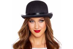 Bowler Hat molded - Black One size