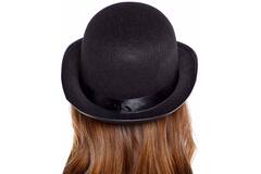 Bowler Hat molded - Black One size