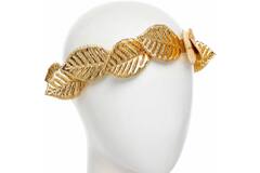 Headband Gold fabric Leaf One size