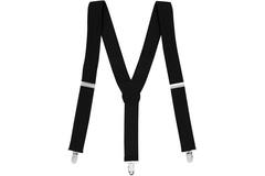 Suspender Braces - Black 2.5cm Adult One size