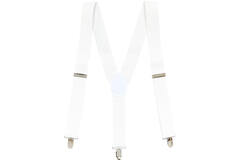 Suspender Braces - White 2.5cm Adult One size
